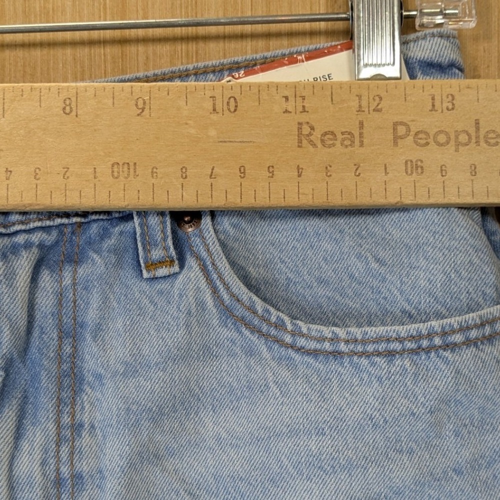 Abercrombie & Fitch The Loose Short Jorts 90s Minimalist High Rise Denim 26 New - Picture 6 of 10